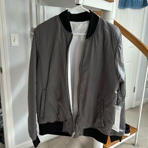 Five Four Reversible Jacket silver and white